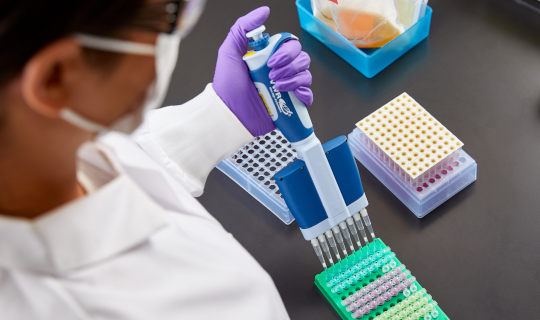A technician uses Neogen® Molecular Detection Assays to detect pathogens.
